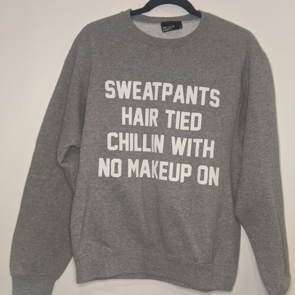 PRIVATE PARTY Gray Sweatshirt